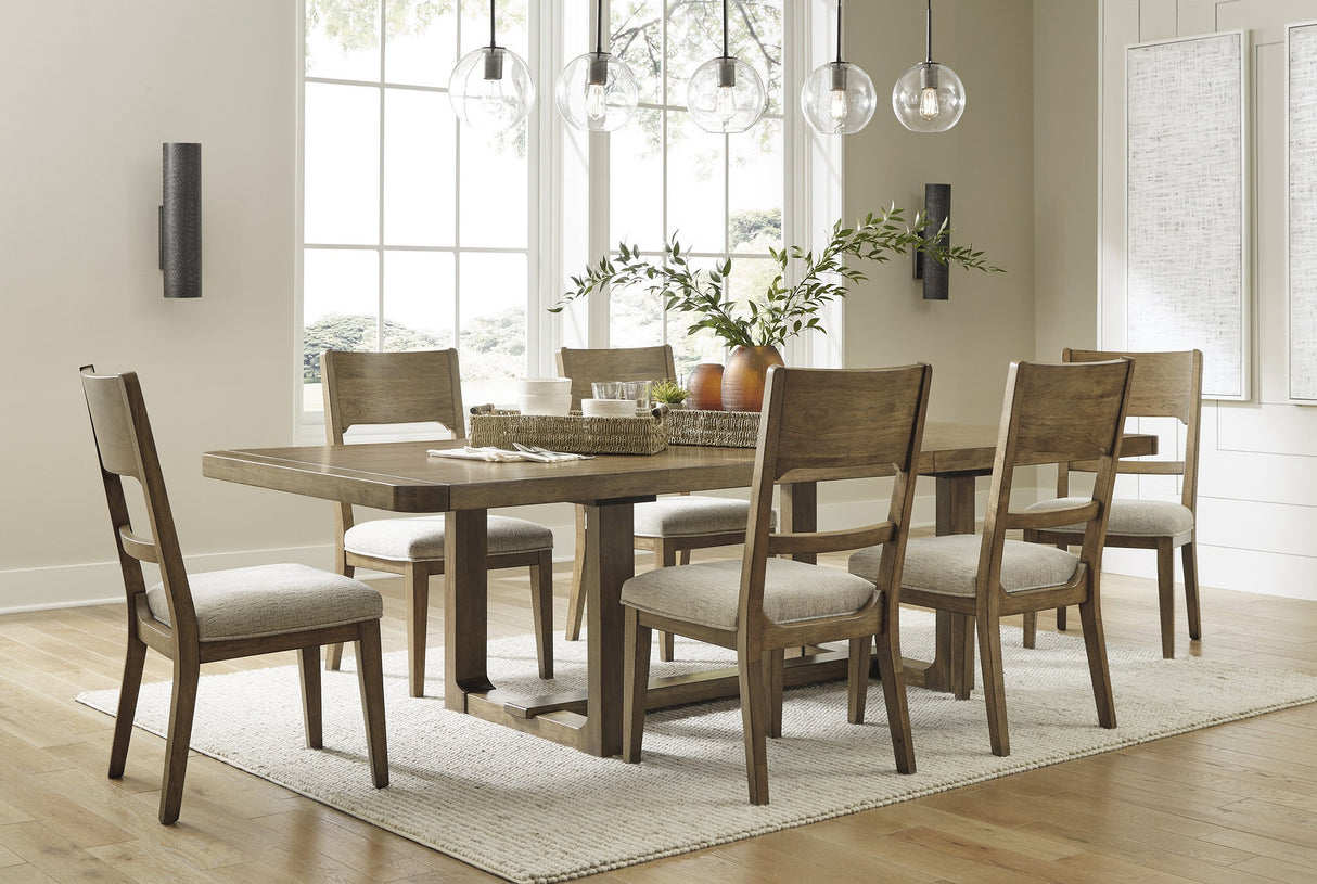 Cabalynn Light Brown Extendable Dining Room Set