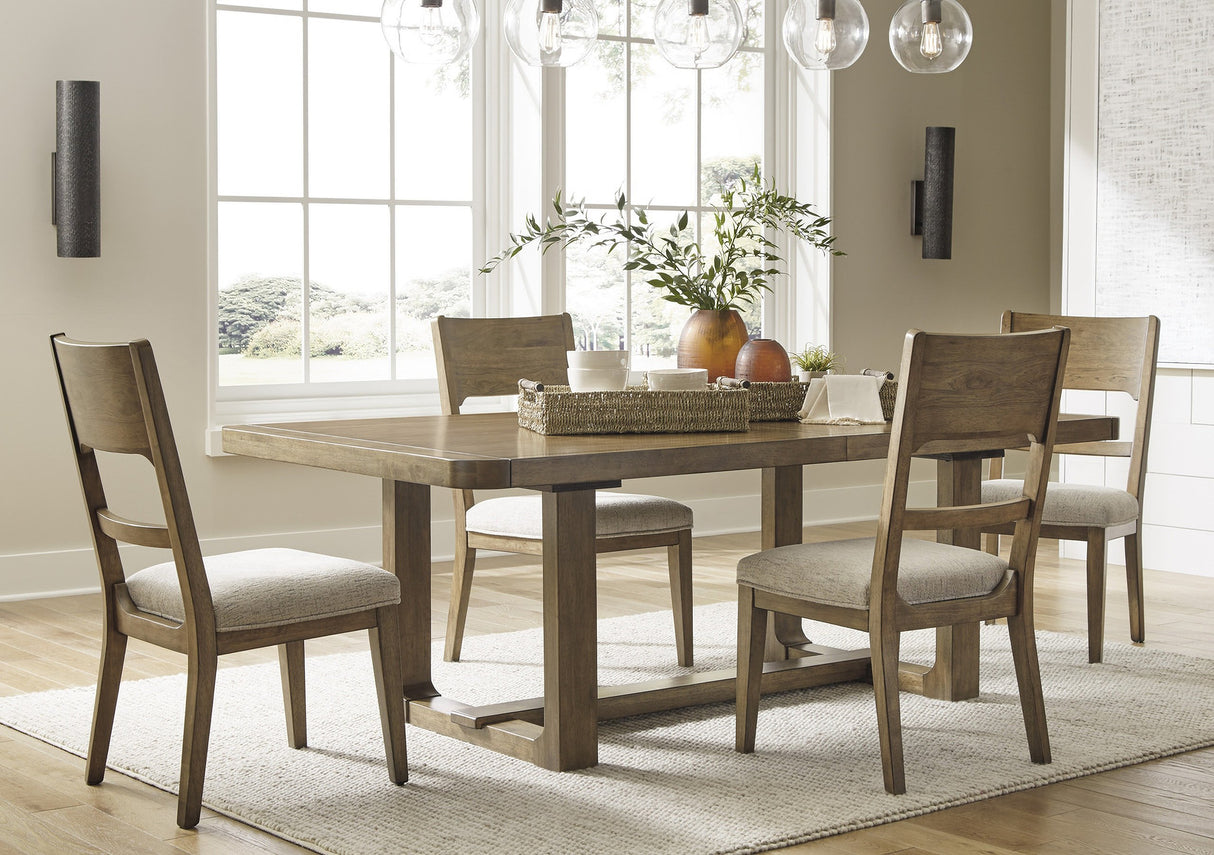 Cabalynn Light Brown Extendable Dining Room Set