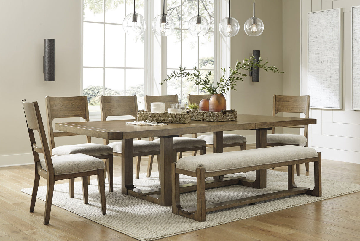 Cabalynn Light Brown Extendable Dining Room Set