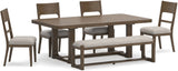 Cabalynn Light Brown Extendable Dining Room Set