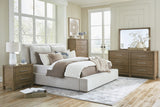 Cabalynn Light Brown Upholstered Panel Bedroom Set