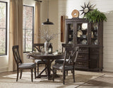 Cardano Driftwood Charcoal Round Dining Room Set