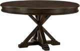 Cardano Driftwood Charcoal Round Dining Room Set