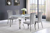 Carone White And Chrome 61&quot; Dining Room Set