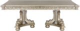 Catalonia Platinum Gold Pedestal Extendable Dining Room Set