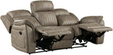 Centeroak Sandy Brown Double Reclining Living Room Set