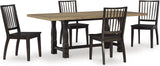 Charterton Brown Rectangular Dining Room Set