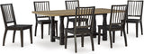 Charterton Brown Rectangular Dining Room Set