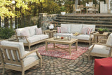 Clare View Beige Outdoor Living Room Set with Cushion