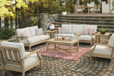 Clare View Beige Outdoor Living Room Set with Cushion