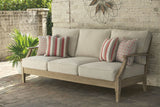 Clare View Beige Outdoor Living Room Set with Cushion