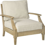 Clare View Beige Outdoor Living Room Set with Cushion