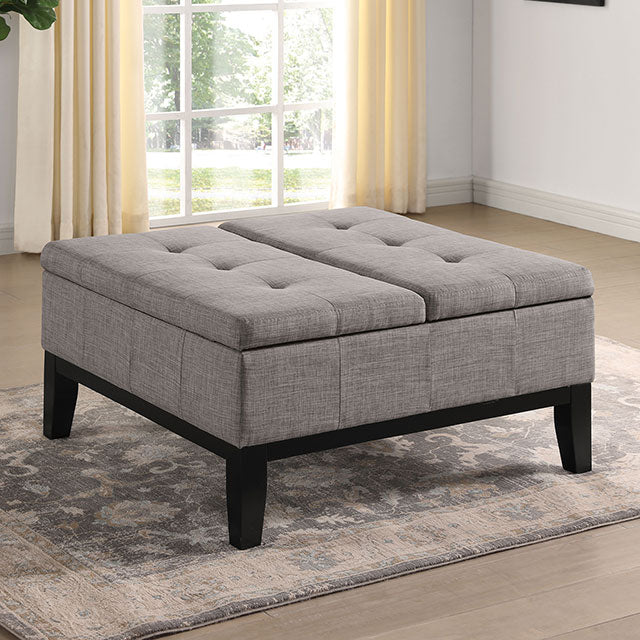 Fazio Light Gray Ottoman