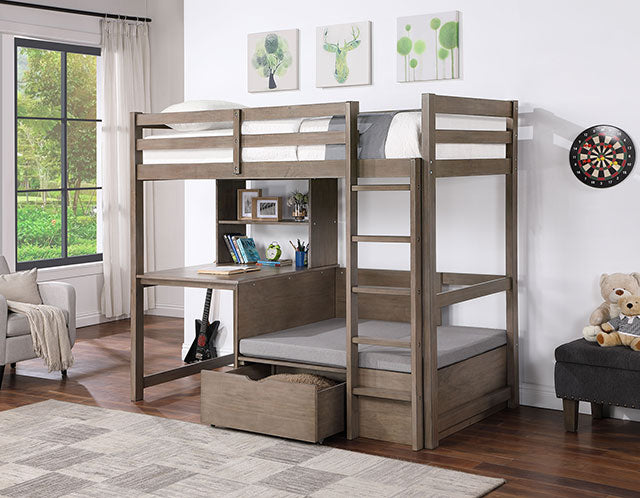 Callistus Warm Gray Bunk Bed