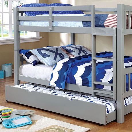 Cameron Full/Full Bunk Bed, Gray