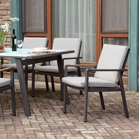 ALYCIA White/Gray Patio Dining