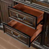 Lombardy Walnut Curio/Hutch Buffet