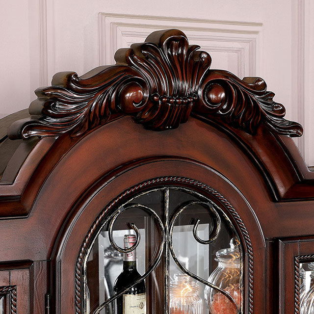 Picardy Brown Cherry Curio/Hutch Buffet