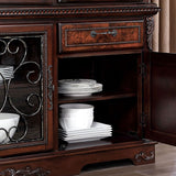 Picardy Brown Cherry Curio/Hutch Buffet