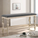 Plymouth Ivory/Dark Gray Bench