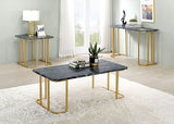 Calista Gold/Black End Table