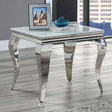 Wetzikon White/Silver End Table