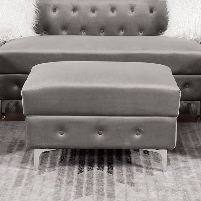 Ciabattoni Gray Ottoman