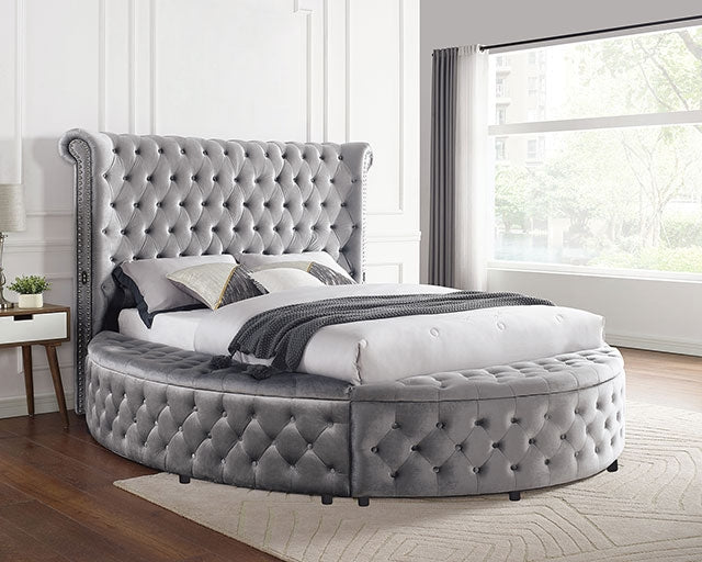 Sansom - Eastern King Bed - Gray