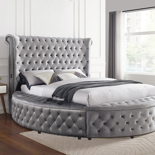 Sansom - Eastern King Bed - Gray