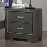 Alison Metallic Gray Night Stand