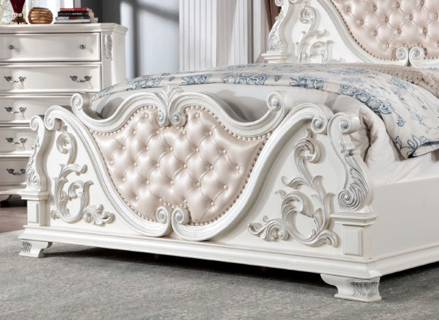 Esparanza Pearl White Bed