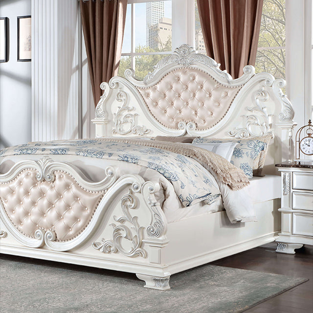 Esparanza Pearl White Bed