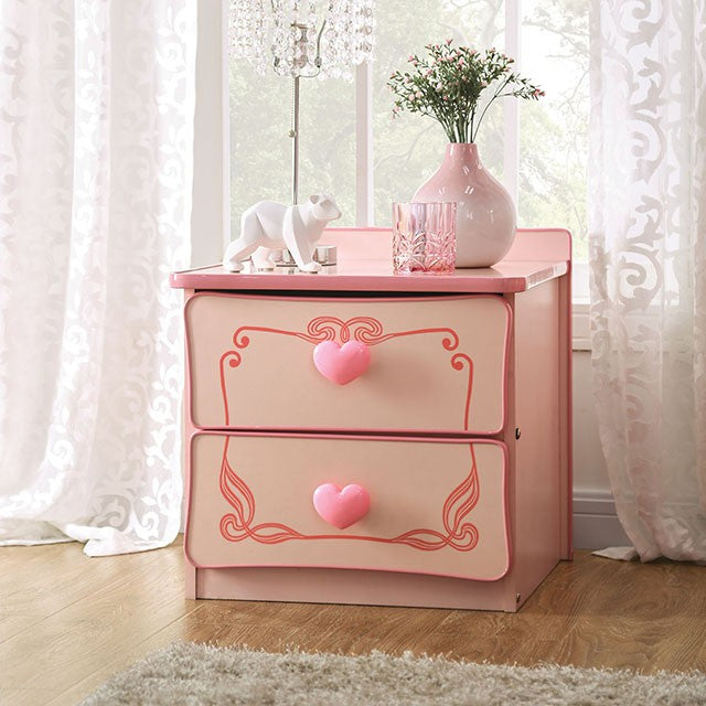 Nightstand - Assembled Pink Youth Bedroom