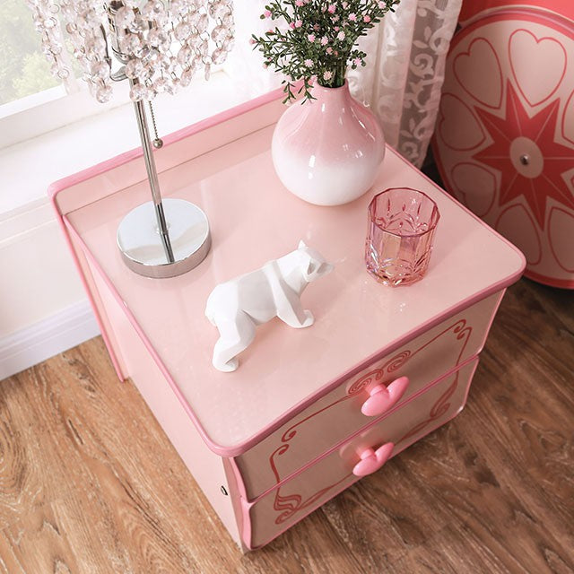 Nightstand - Assembled Pink Youth Bedroom