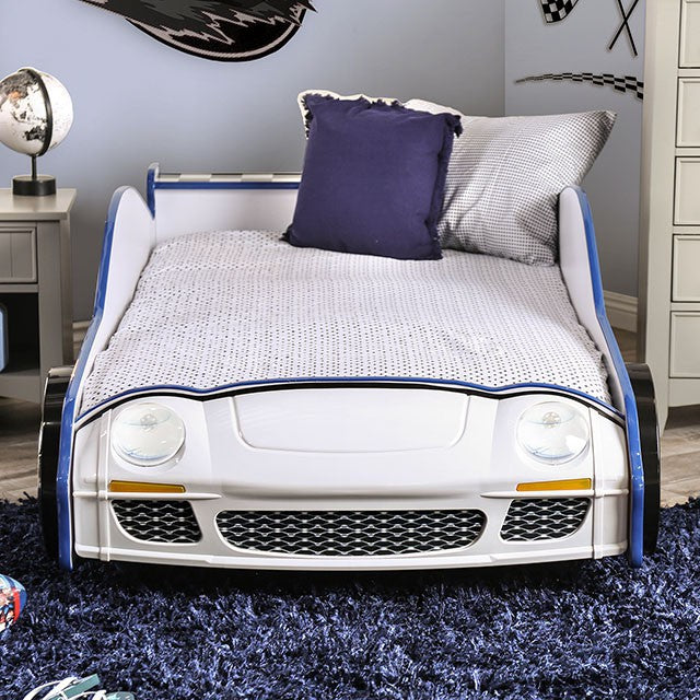 Police Car White/Blue Youth Bedroom