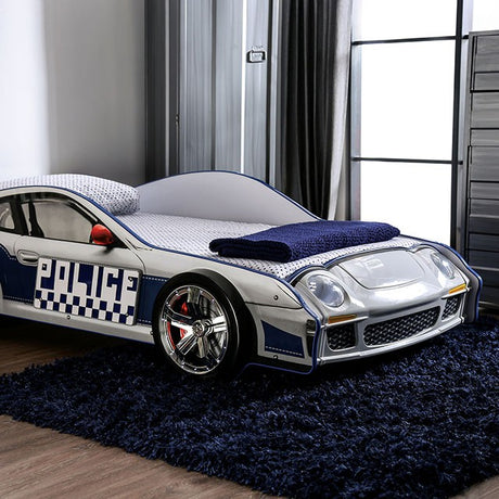 Police Car White/Blue Youth Bedroom