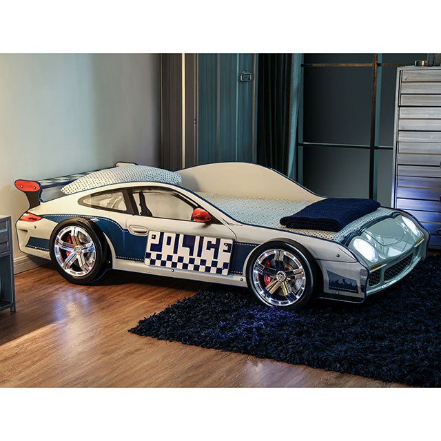 Police Car White/Blue Youth Bedroom