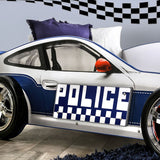 Police Car White/Blue Youth Bedroom