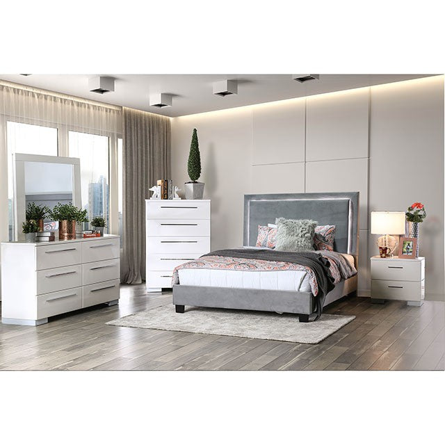 Erglow Full Bed, Gray