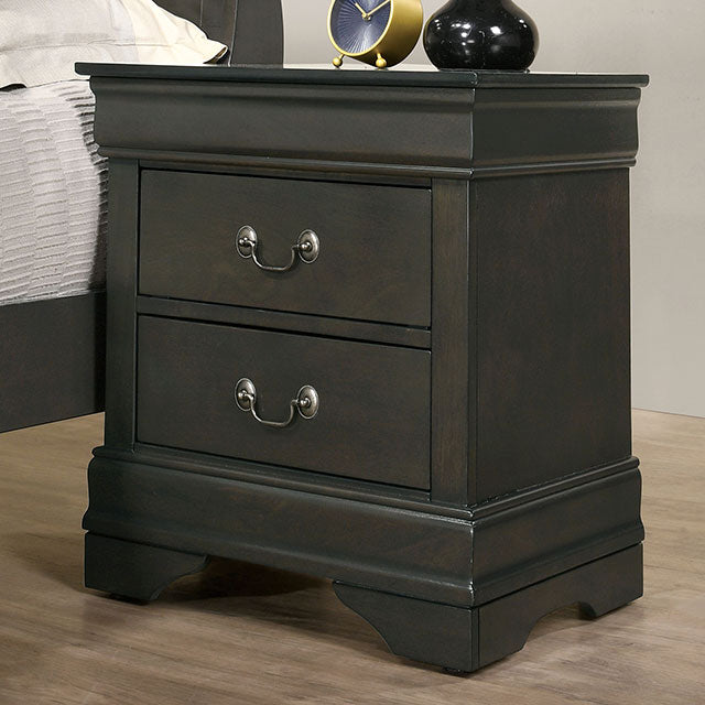 Louis Philippe Gray Night Stand