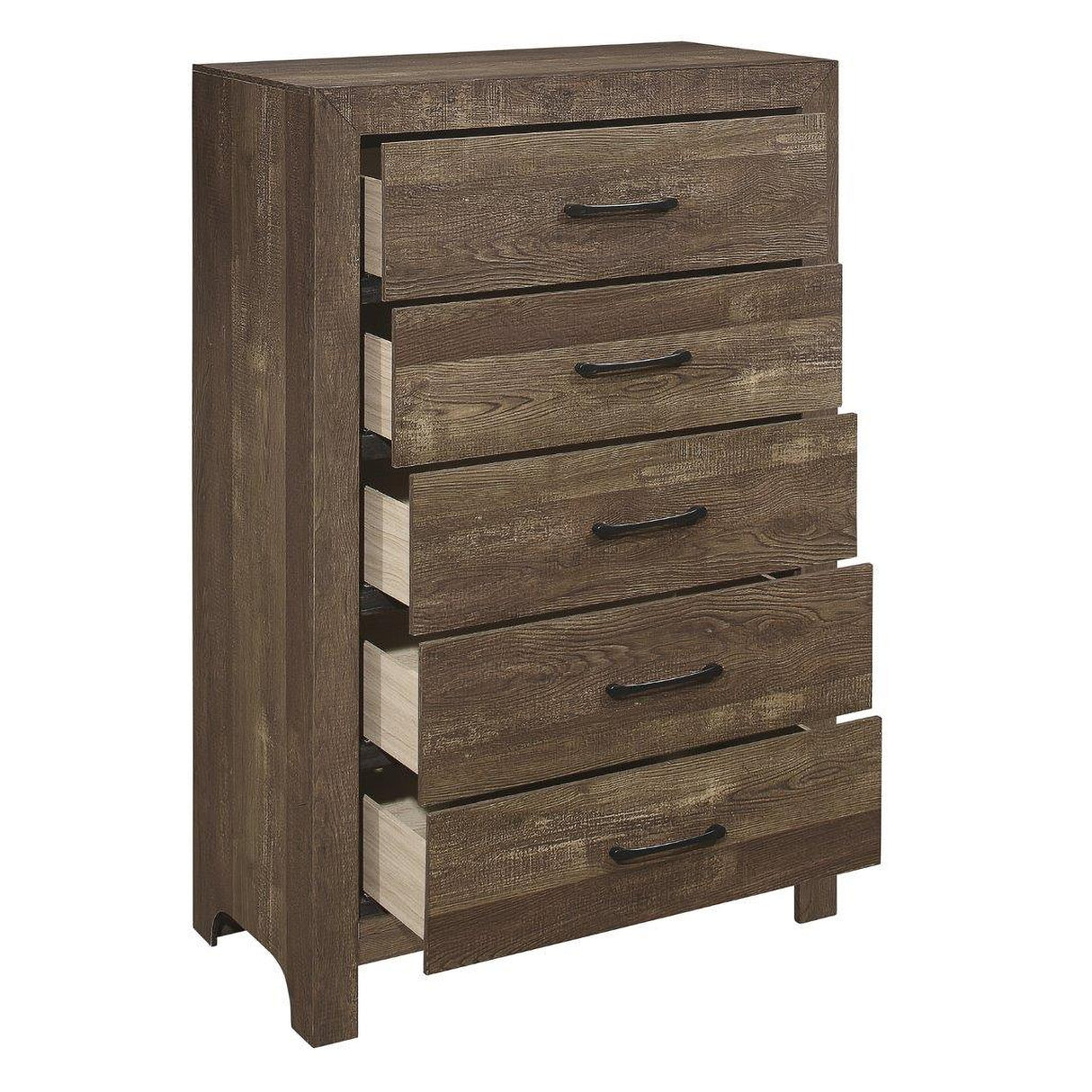 Corbin Rustic Brown Bedroom Set