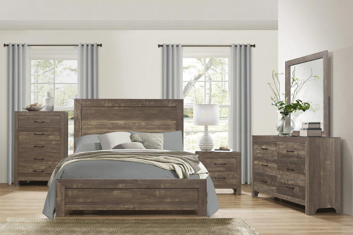 Corbin Rustic Brown Bedroom Set