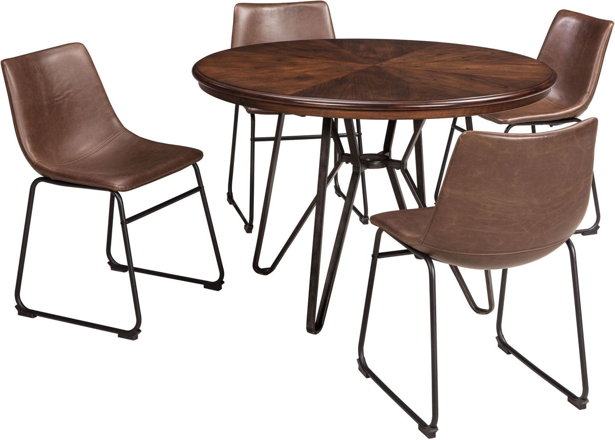 Centiar Two-Tone Brown Round Dining Room Set