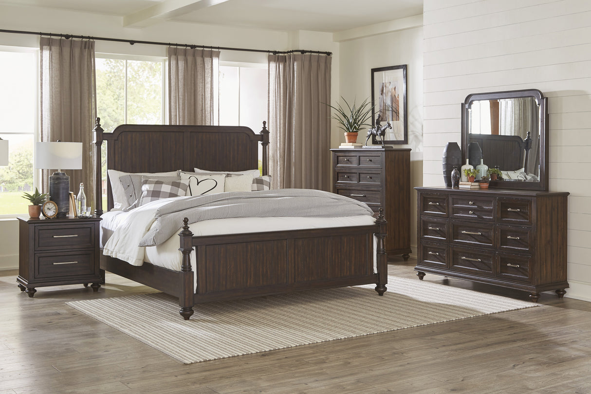 Cardano Driftwood Charcoal Queen Bed