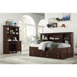 Meghan Espresso Twin Lounge Storage Bed