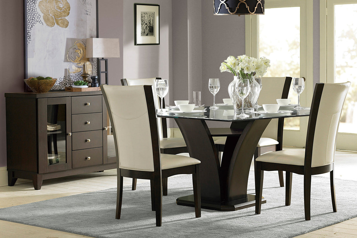 Daisy Dining Room Set In Black and Brown