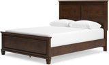 Danabrin Rich Brown Cherry Panel Bedroom Set