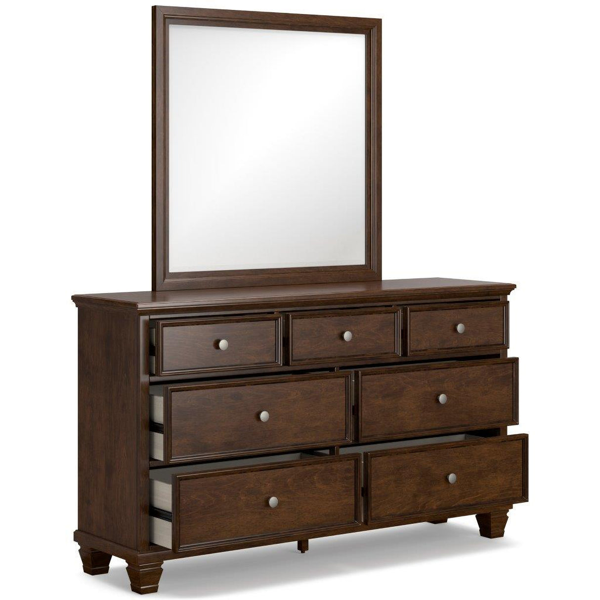 Danabrin Rich Brown Cherry Panel Bedroom Set