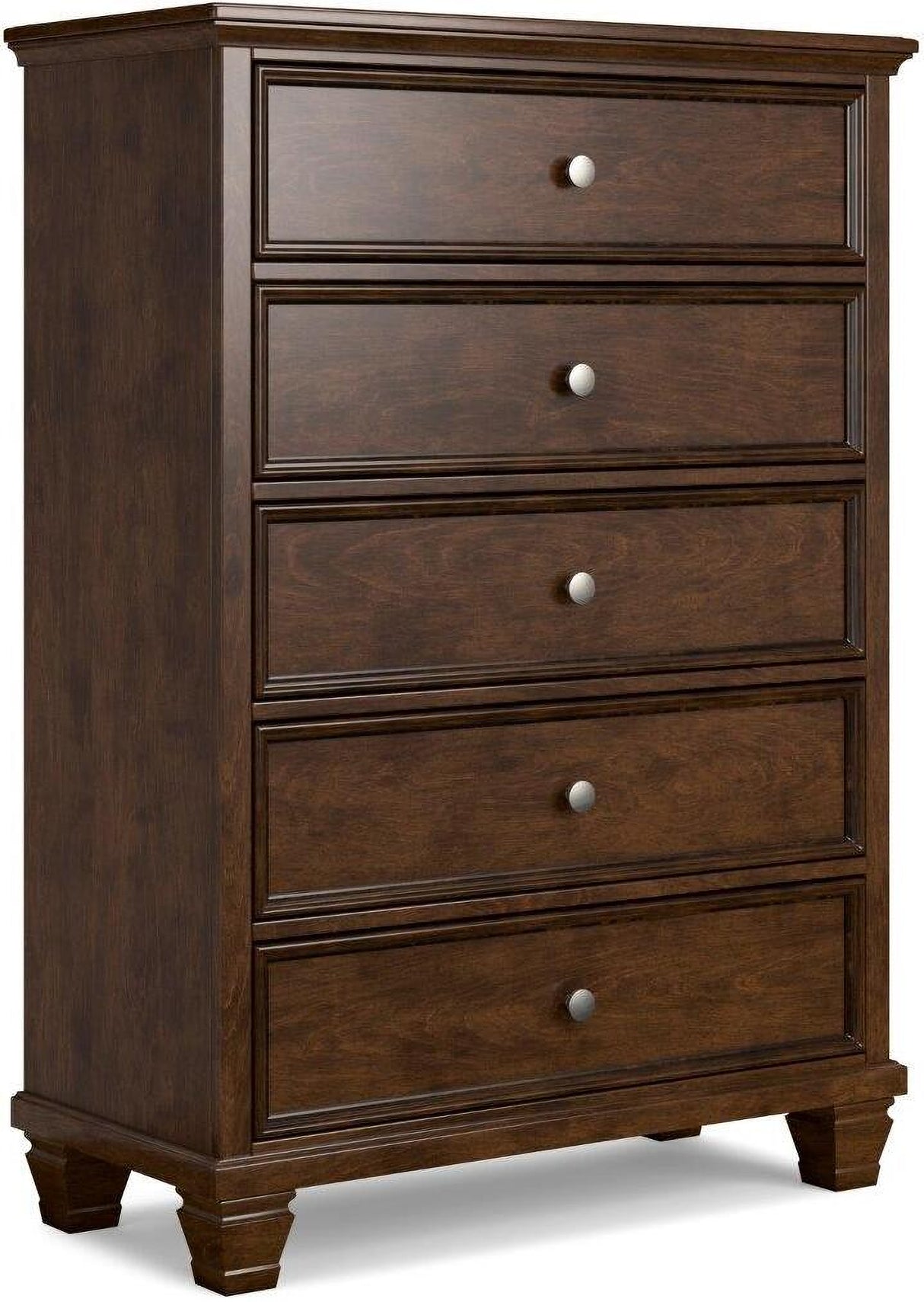 Danabrin Rich Brown Cherry Panel Bedroom Set