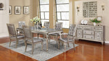 Danette Metallic Platinum Rectangular Dining Room Set